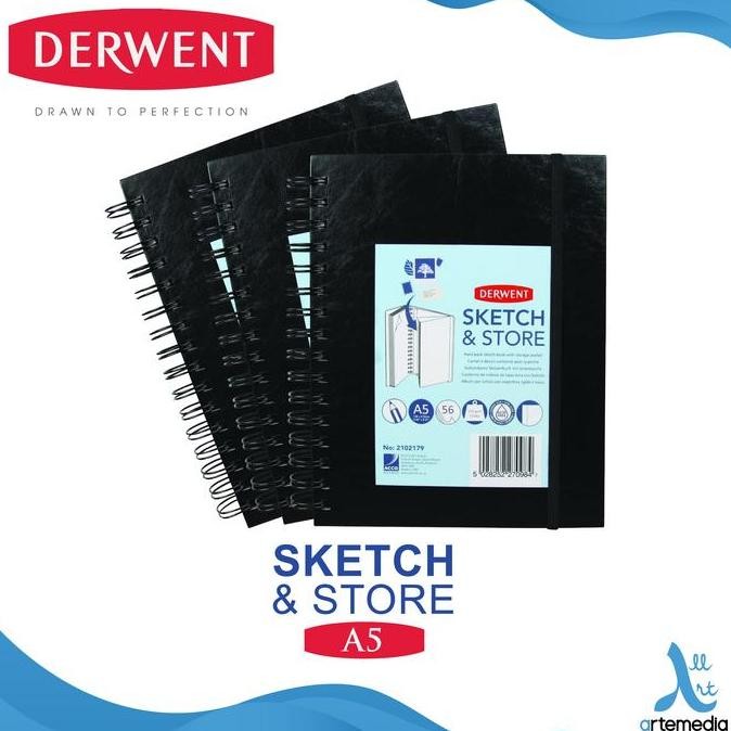 

Sale Buku Sketsa Derwent A5 Sketch & Store Hard Cover Wire Bound Sketchbook