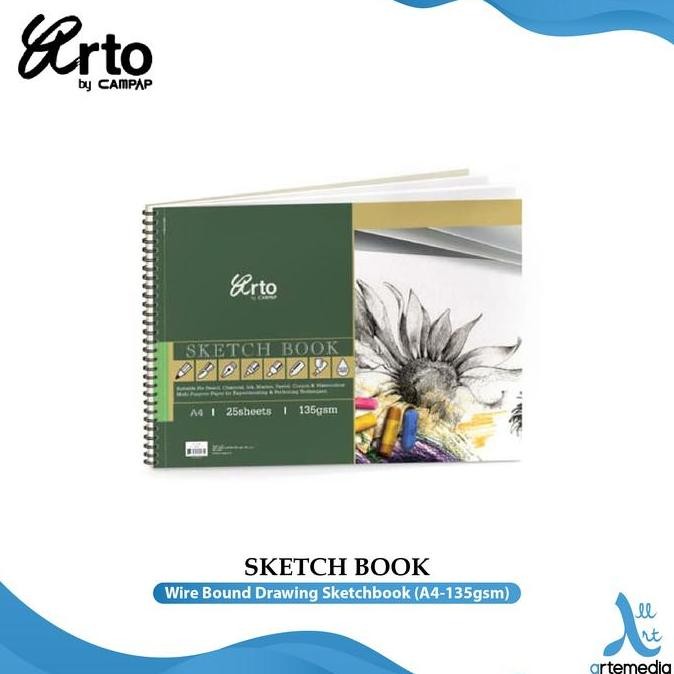 

Sale Buku Sketsa Arto A4 135Gsm Wire Bound Drawing Sketchbook