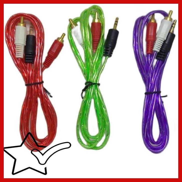 [TKR] KABEL AUX 2-1 AUDIO - MUSIK SALON KE HP JEK SPEAKER KONEKTOR