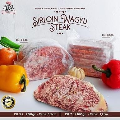 

JH8 SIRLOIN WAGYU STEAK MELTIQUE 1KG | STEAK PRIME CUT 1KG | HALAL FROZEN