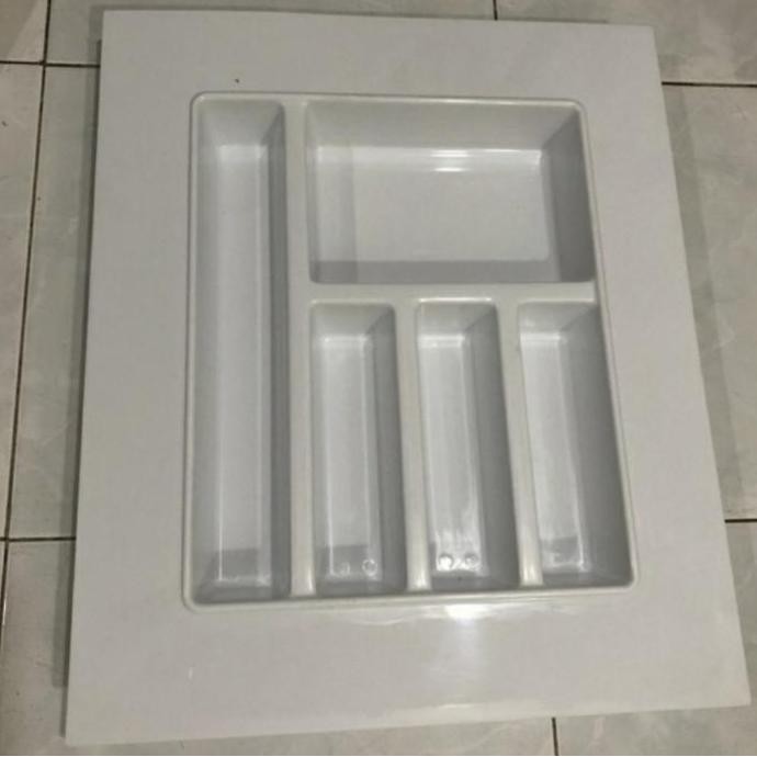 tempat sendok laci putih / sekat laci / sendok garpu kitchen set