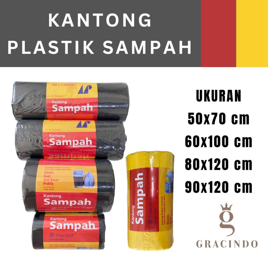 Plastik Sampah 60X100 80X120 90X120 1 Roll / Trashbag Kantong Sampah Trash Bag 60X100Cm 80X120Cm 90X