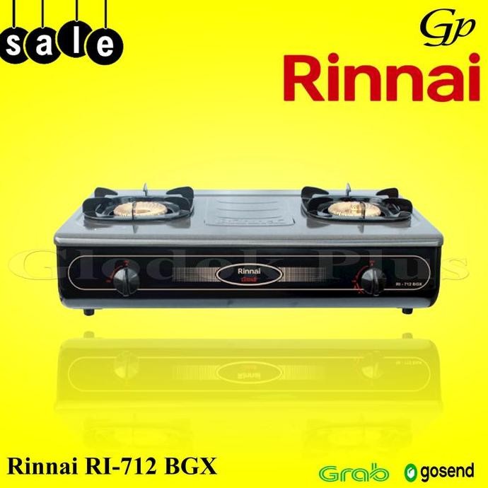 Murah Rinnai Ri 712Bgx Kompor Gas 712 Bgx 2 Tungku Ri712Bgx Rinai Ri712