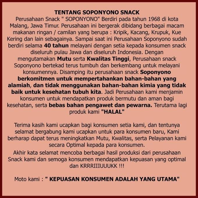 

KERIPIK BELINJO MANIS SOPONYONO ORIGINAL MELINJO MANIS PEDAS KRIPIK EMPING BELINJO MANIS