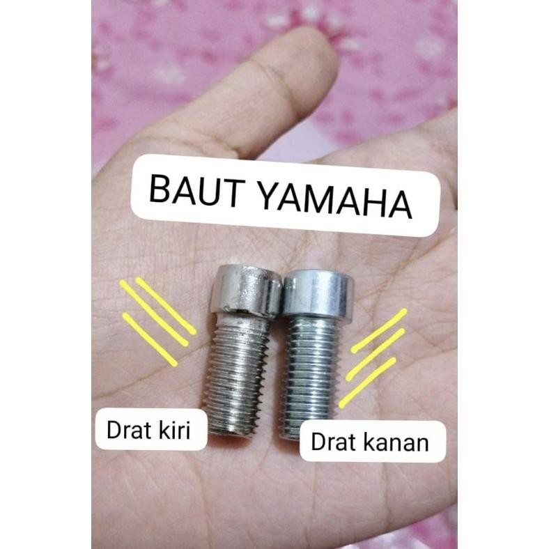 1 set baut L14 spion yamaha drat kanan dan drat kiri AST