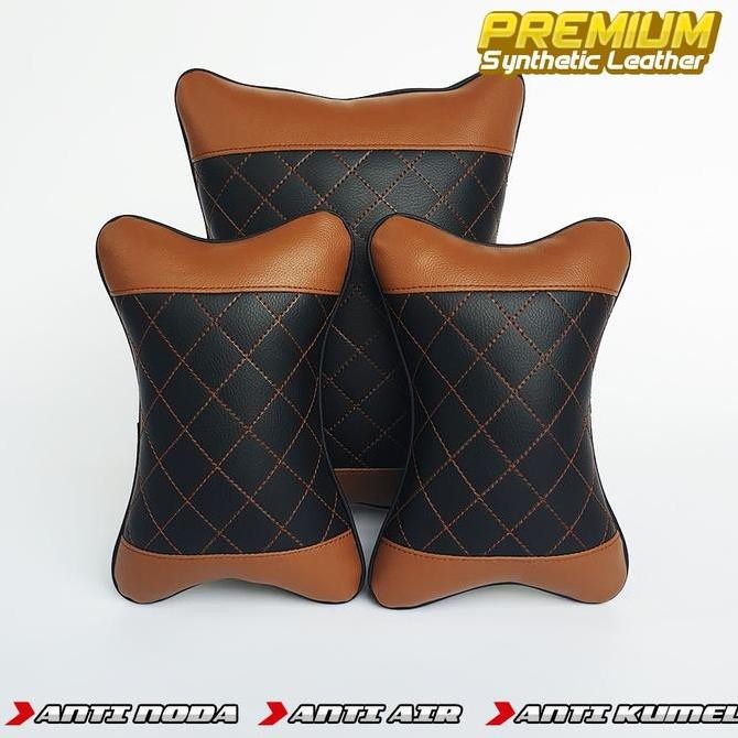 Bantal Set Mobil Hyundai H1 3pcs / Bantal Leher Pinggang Universal HARGA SPESIAL