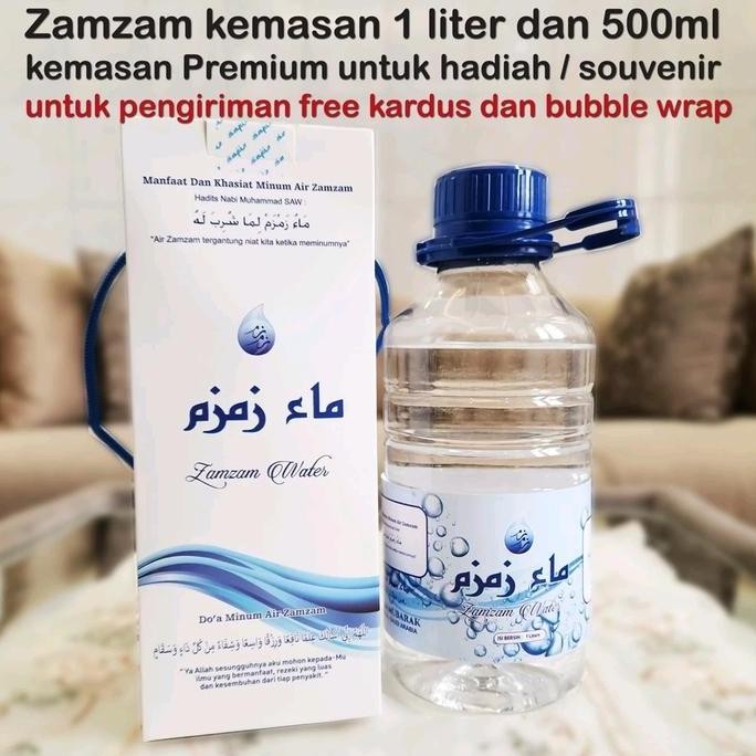 

JH8 Air Zamzam 1 liter Zam Zam Water Original Asli kemasan Premium Gift