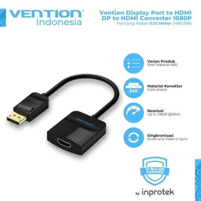 ;&;&;&;&] Kabel Converter Display Port to HDMI Female | Vention