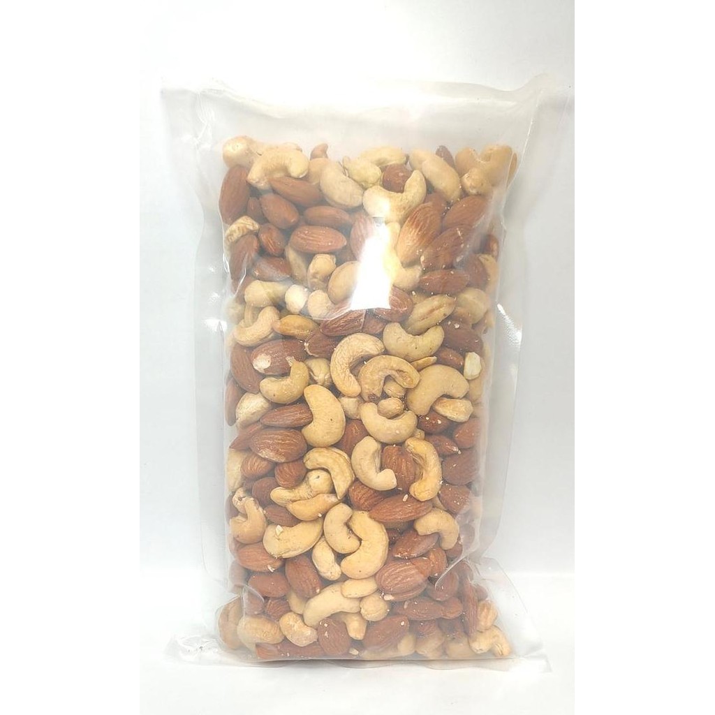 

500gr Roasted Mix Almond Utuh & Mede Utuh Varian Rasa Original/ Asin