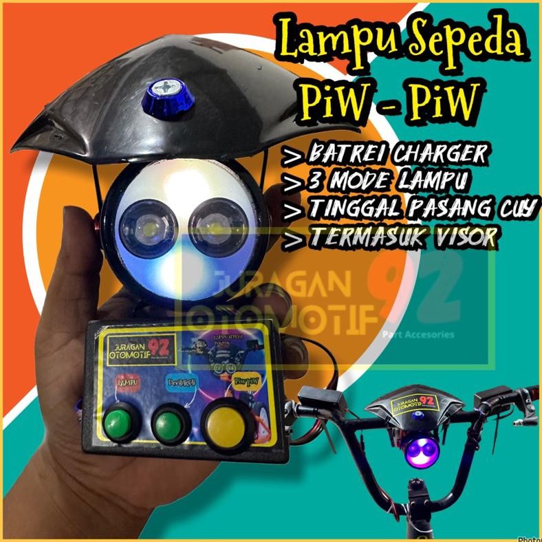 ''Terlaris" Lampu Sepeda Kelap Kelip Led / Visor Seped / Lampu Sepeda Depan Aksesoris Sepeda Anak Mu