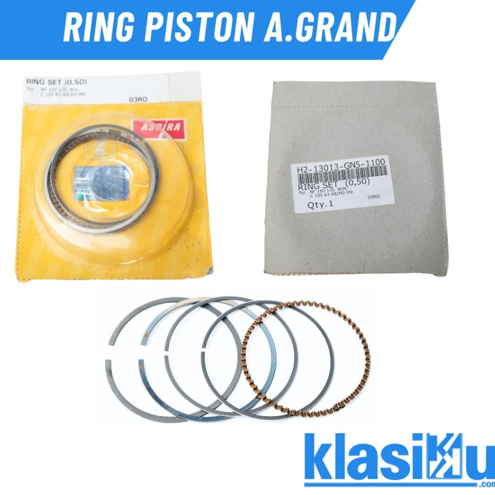 Ring Seher Piston Honda Astrea Grand Prima Supra x Lama Win 100 Oversize 0.50 Os 75 Original Aspira 