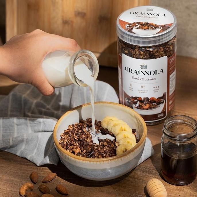 

[Paket Hemat] 2 pcs Grainnola Dark Chocolate Coklat Vanilla Honey Blueberry Mango Yogurt Cheese and Cream Milky Milk Timur Tengah 500 gr | Cemilan Granola Sehat Sereal Makanan Kaya Serat