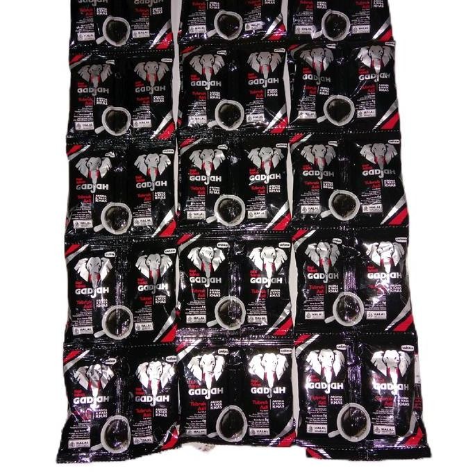 

Kopi Tubruk Gajah Asli Renteng (3 Renteng-60 Pcs) - Robusta - Coffee Hitam