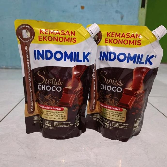 

JH8 (PAKET 2 POUCH) INDOMILK SWISS CHOCO Susu Kental Manis Pouch Cokelat 545gr