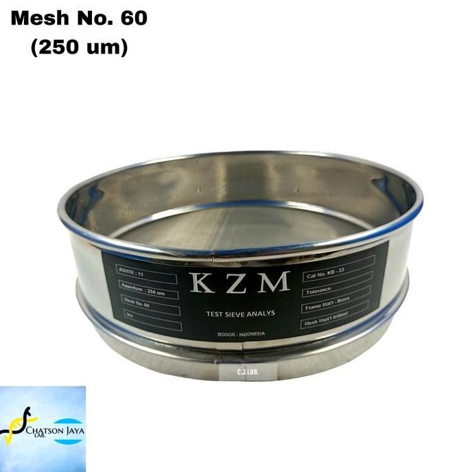 SIEVE AYAKAN STAINLESS MESH 60 TEST MESH 60 (250 UM) ORIGINAL DAN TERPERCAYA