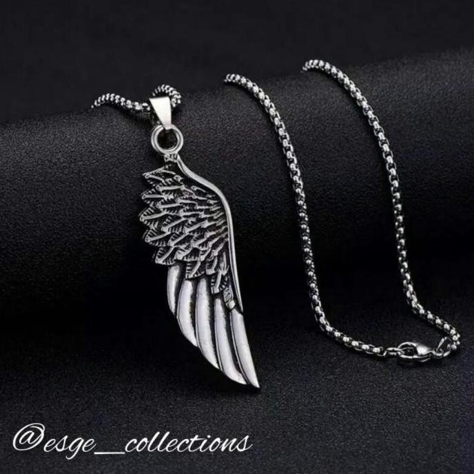 ```````] ESGE KALUNG TITANIUM ANTI KARAT KALUNG TITANIUM PRIA KALUNG HIP HOP KALUNG BAD BOY RANTAI P