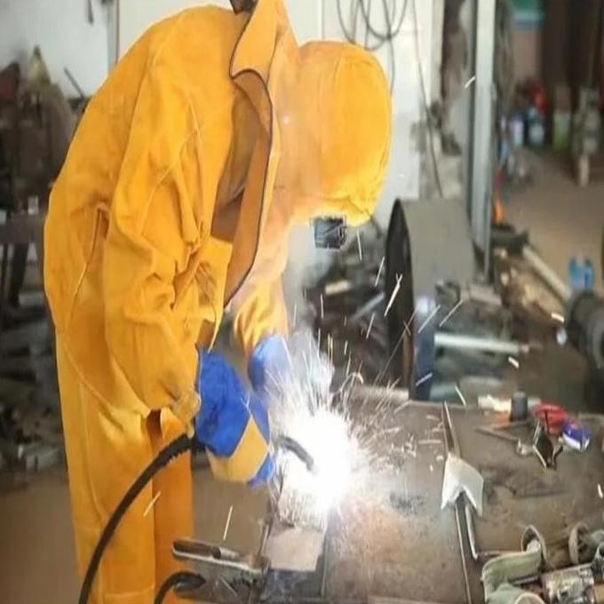 Leather Welding Mask Leather Welding Mask  Pelindung Muka Las Topeng Las Listrik Full Wajah  Kap Las