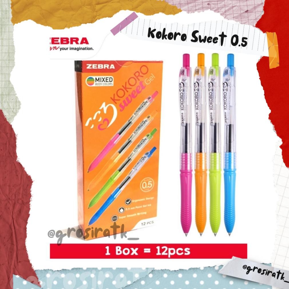 

Zebra Pulpen Kokoro Black 12 Pcs / Kokoro Sweet 1 Lusin (tinta hitam) DiM