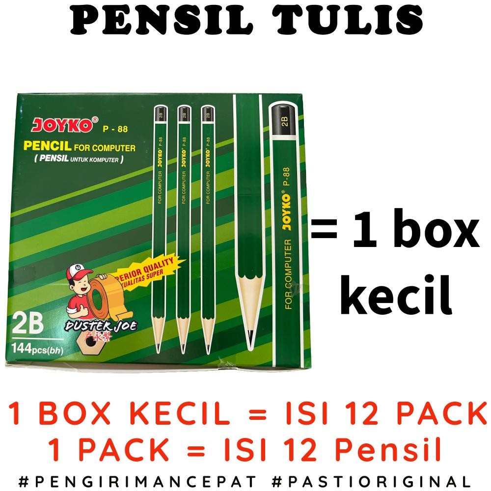 

[PER 1 BOX] Pensil 2B Joyko P88 GROSIR Hitam Pencil Komputer Ujian ( ISI 144 PCS) DiM