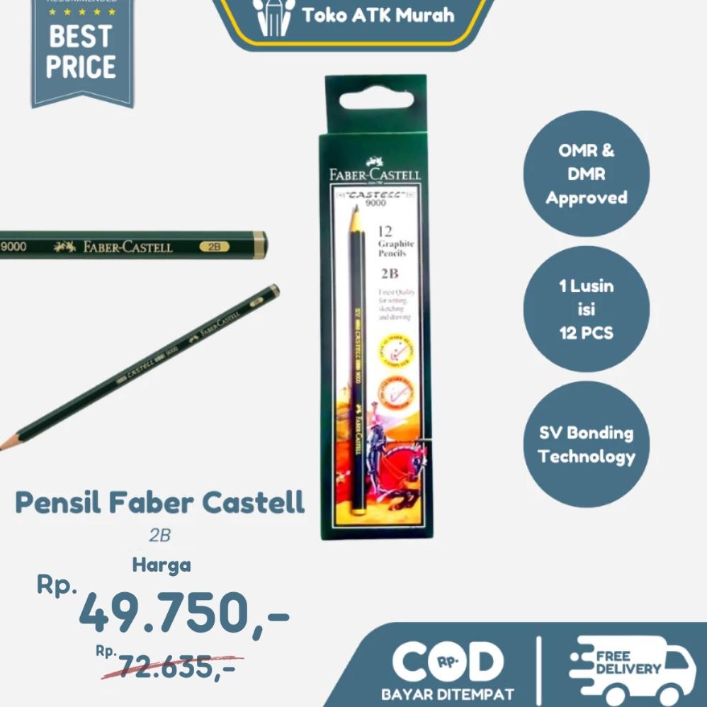 

Pensil Faber Castell 2B 1 Lusin / 12 pcs DiM