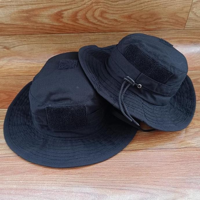 Topi Rimba Tactical Hitam / Topi Rimba Hitam Tactical / Topi Rimba HM