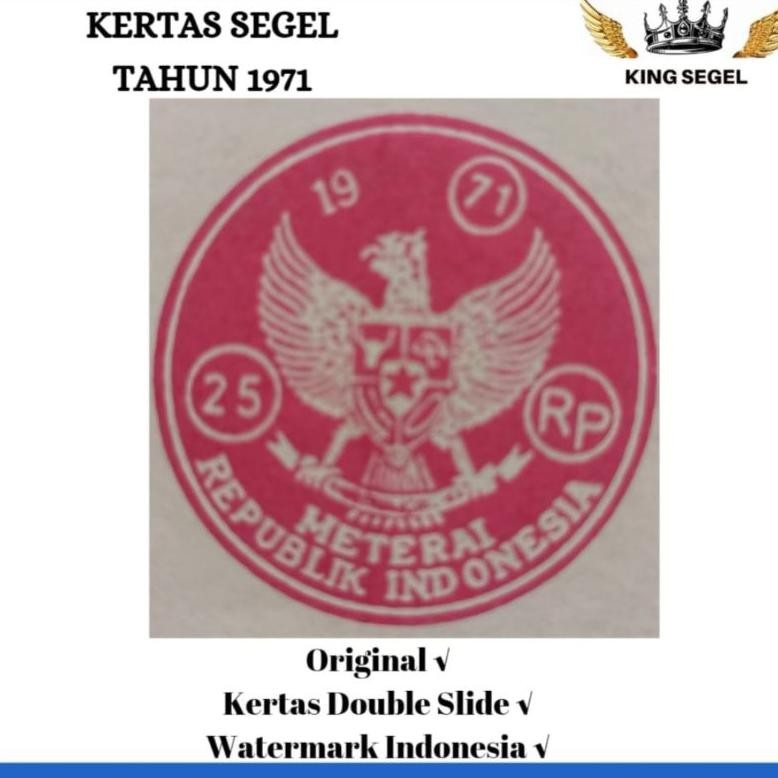 

Kertas Segel Tahun 1971 Double Asli DiM