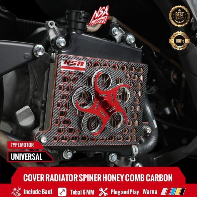 COVER RADIATOR CARBON VARIO 125-150, PCX 150, ADV 150 HONEYCOMB SPINER CARBON SERIES Akrilik Aksesor