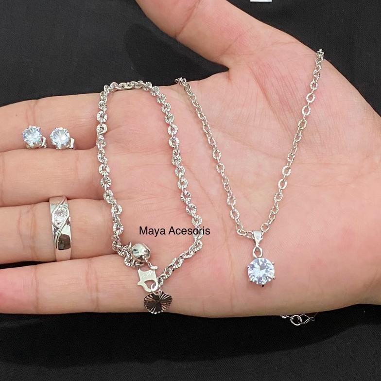 Set Perhiasan Silver Xuping Kalung Gelang Nori Termurah DiM