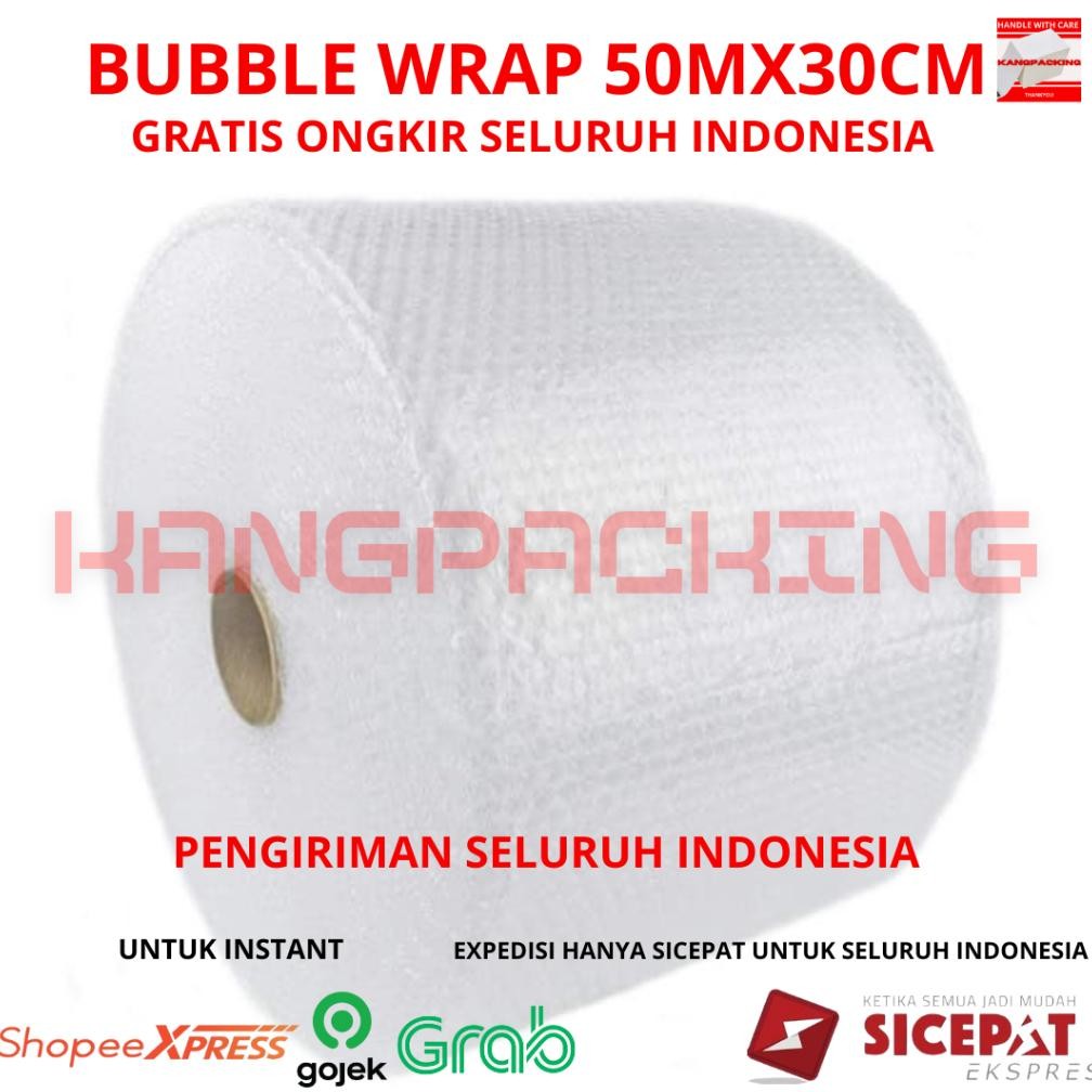 

Bubble Wrap 30 CM x 50 METER Tebal & Kuat (Hitam & Bening) DiM