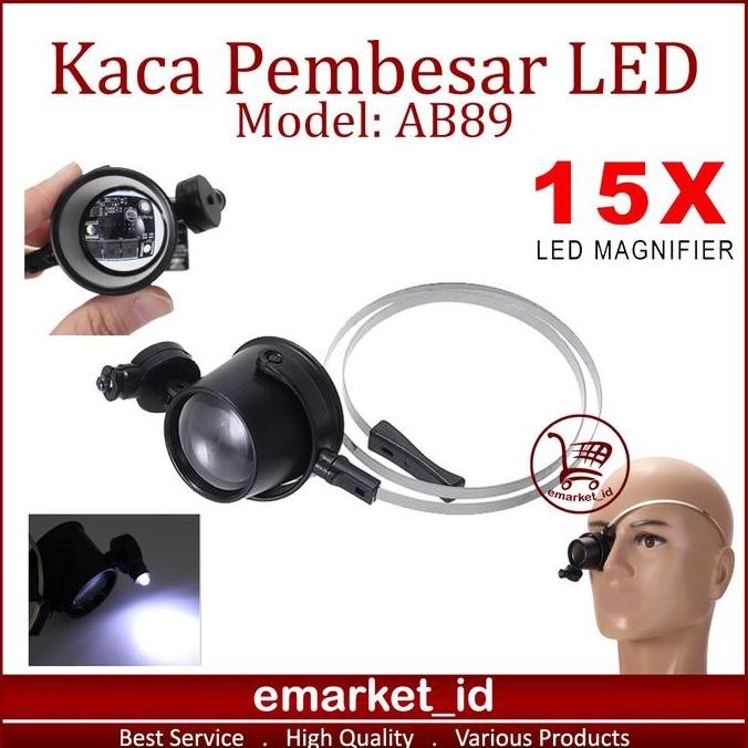 

Sale Kaca Pembesar Servis Jam Led Ab89 / Kaca Mata Pembesar / Lampu