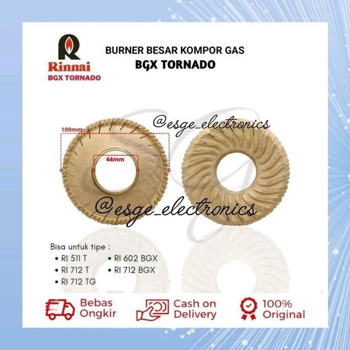 Open DS] BURNER KOMPOR GAS RINNAI BGX KUNINGAN TEBAL RING PENGAPIAN TUNGKU API RINNAI BGX BURNER KOM