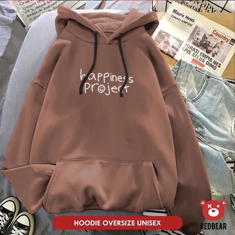 Redbear Hoodie Jumper Happiness Project (Sablon) M-Xxl | Wanita & Pria