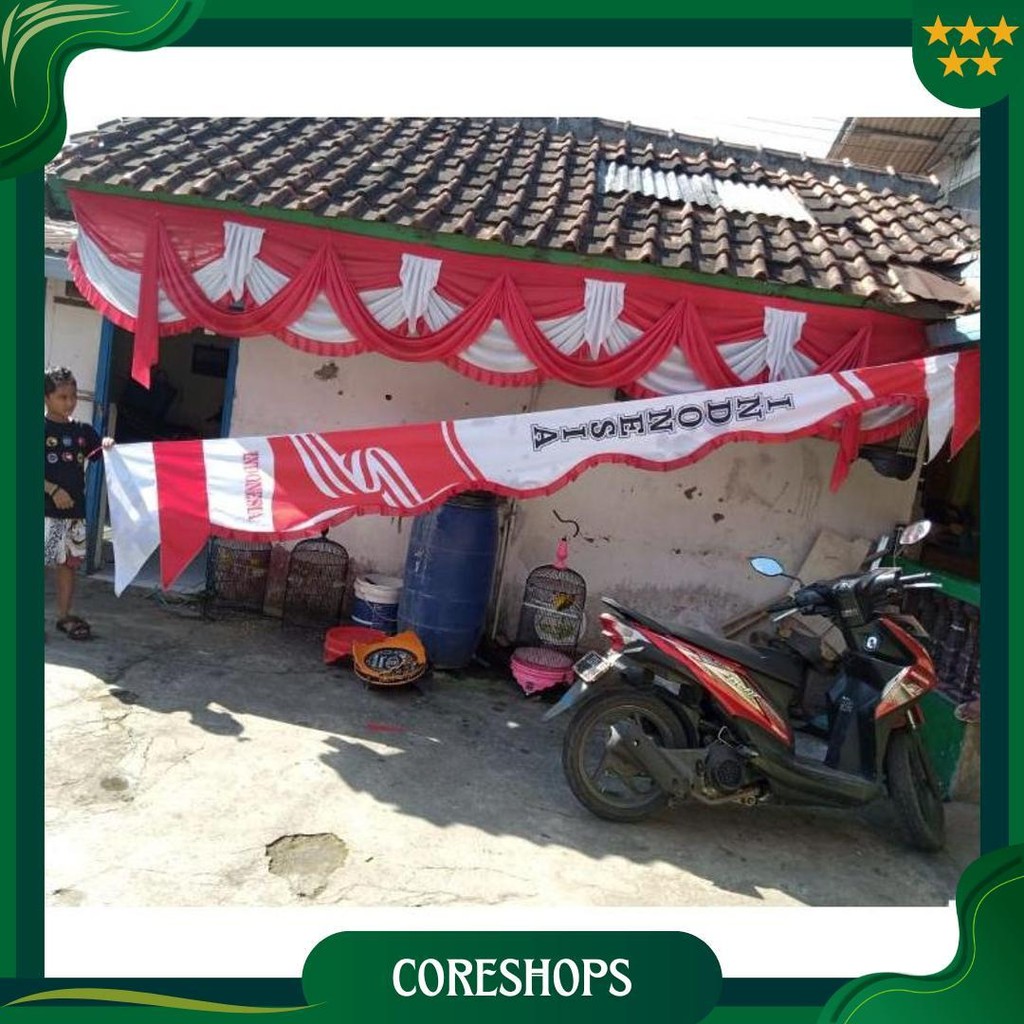 Umbul Umbul Sablon Indonesia Terbaru ( 4 Meter ) Cod