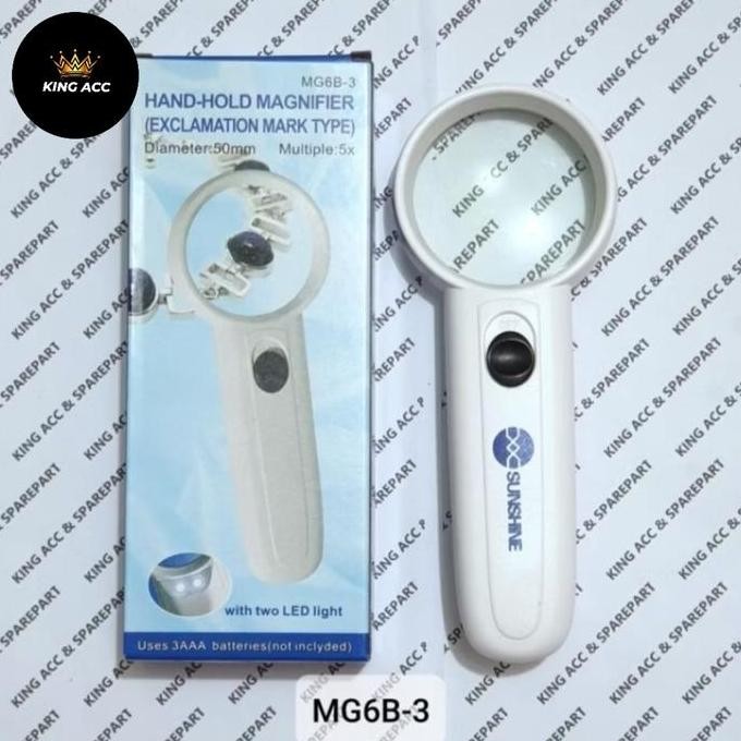

Sale Kaca Pembesar Magnifier Glass Lulus Lampu Sunshine Mg6B-3