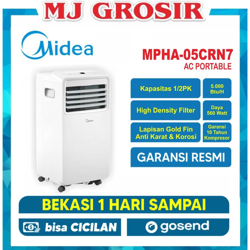 NEW AC MIDEA MPHA 05 CRN7 1/2 PK LOW WATT AC PORTABLE [terbaik][terlaris]