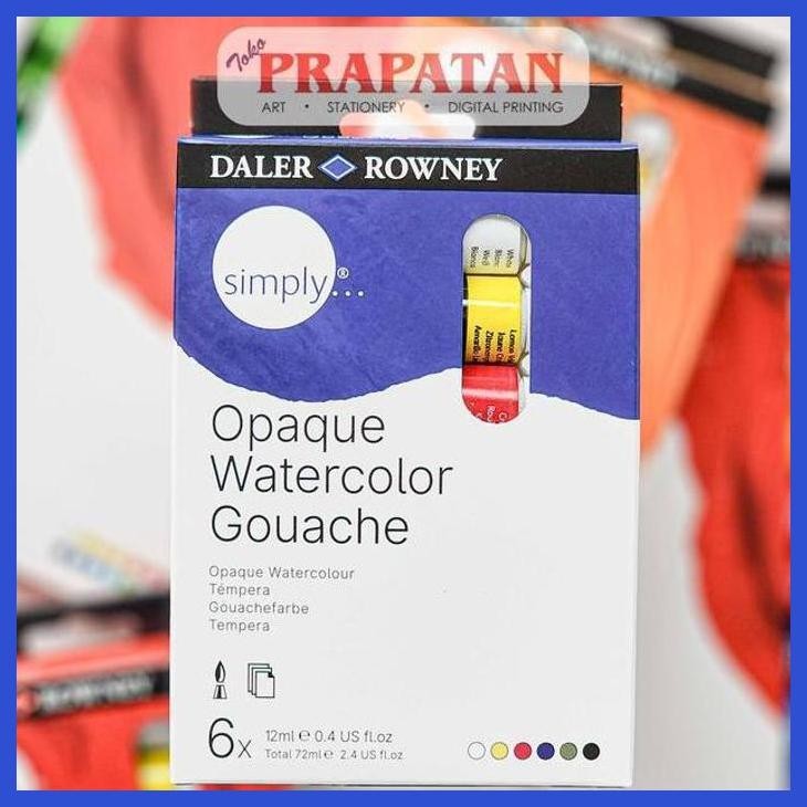 

( SEKOLAH / LUKIS ) COD DALER ROWNEY SIMPLY GOUACHE TUBE SET 12ML | CAT GOUACHE (SENI / MENGGAMBAR / ART / KERAJINAN ) GOOD QUALITY