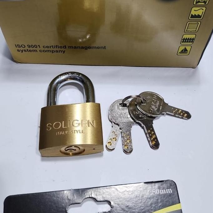 Gembok Pintu Pagar Komputer Soligen 50 Mm / Gembok 50 Mm Pendek