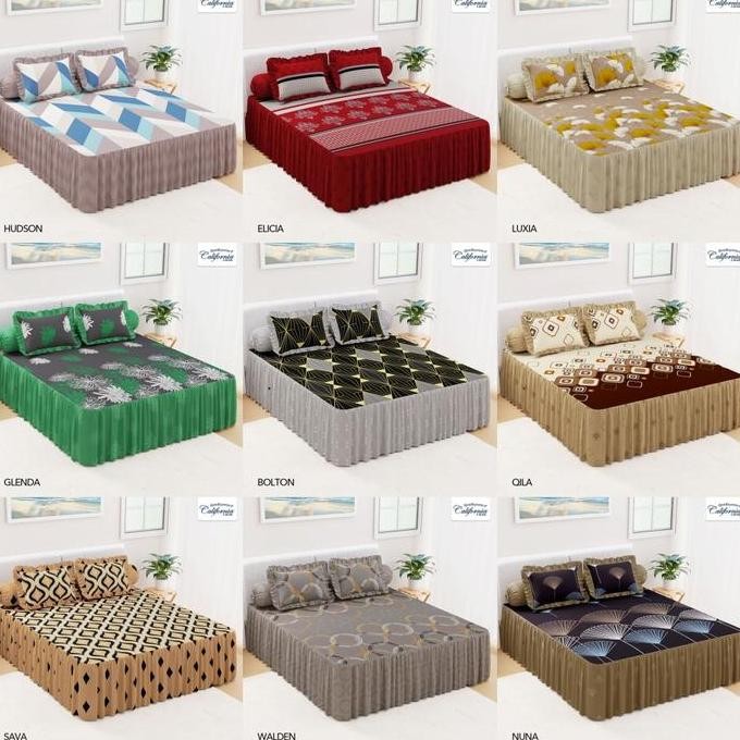 CALIFORNIA - Sprei RUMBAI Queen (160x200) Terlaris Pilihan