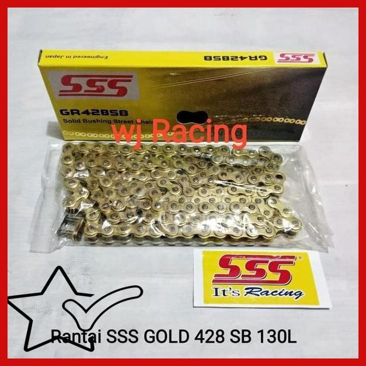 [WMK] RANTAI SSS MEGAPRO / GL PRO / GL MAX 428 SB 130L GOLD