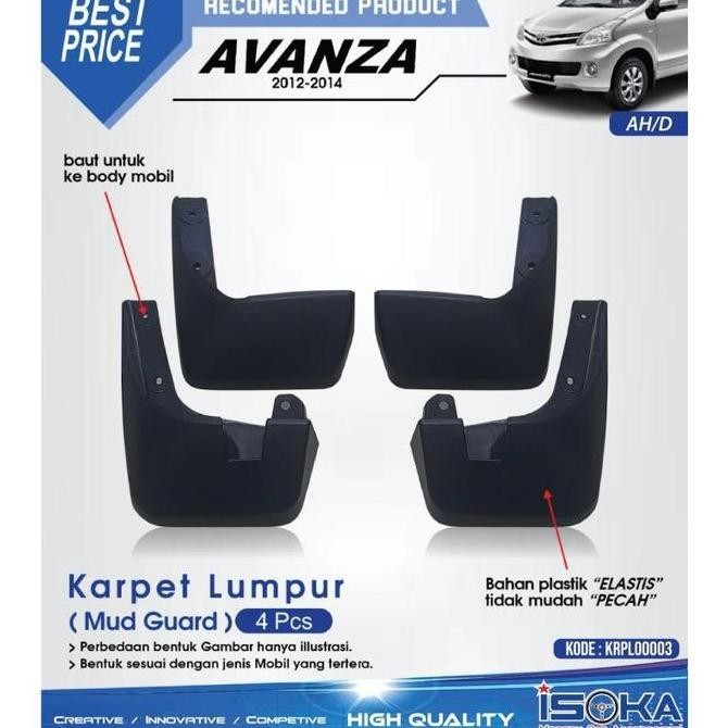 Mudguard Mud guard Karpet Lum AVANZA 2012 - 2014 - ISK