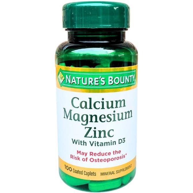Nature's Bounty Calcium Magnesium Zinc Nature Suplemen D3 Supplement