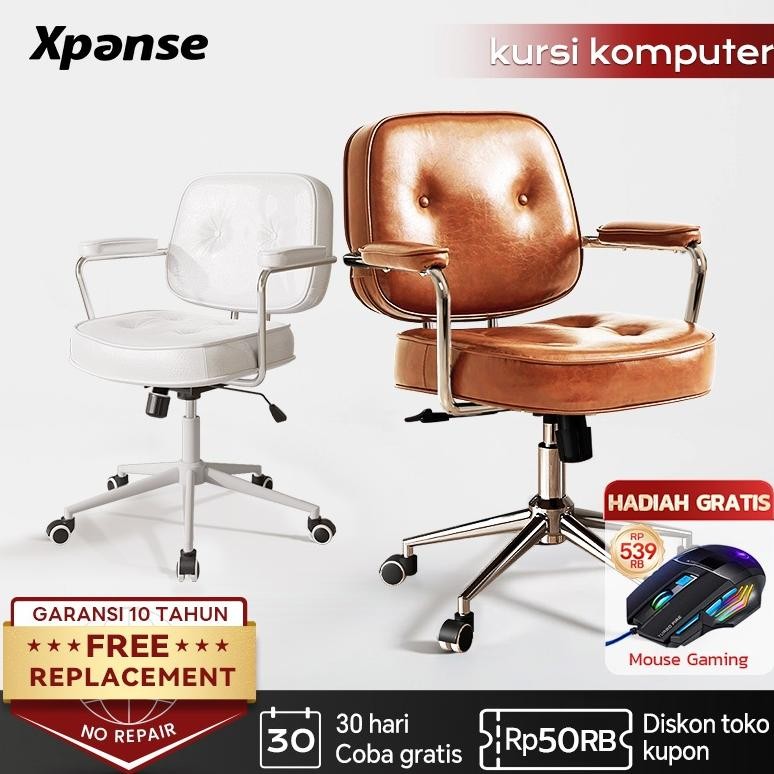 Kulit Sapi Asli Kursi Kantor Kursi Kerja Kursi Belajar Kursi Minimalis ursi Santai Kursi Putar Kursi