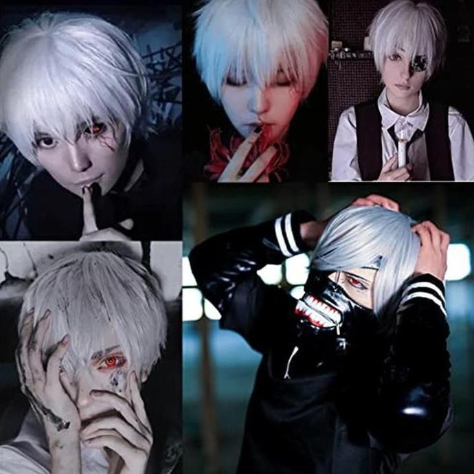 Rambut Gojo Satoru Wig Anime Cosplay Wig Gojo Satoru