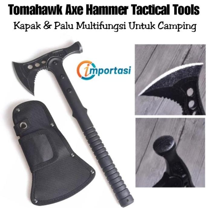 ''Terlaris" Tomahawk Axe Hammer Kapak & Palu Tactical Camping Outdoor Tools 2 In 1 Murah