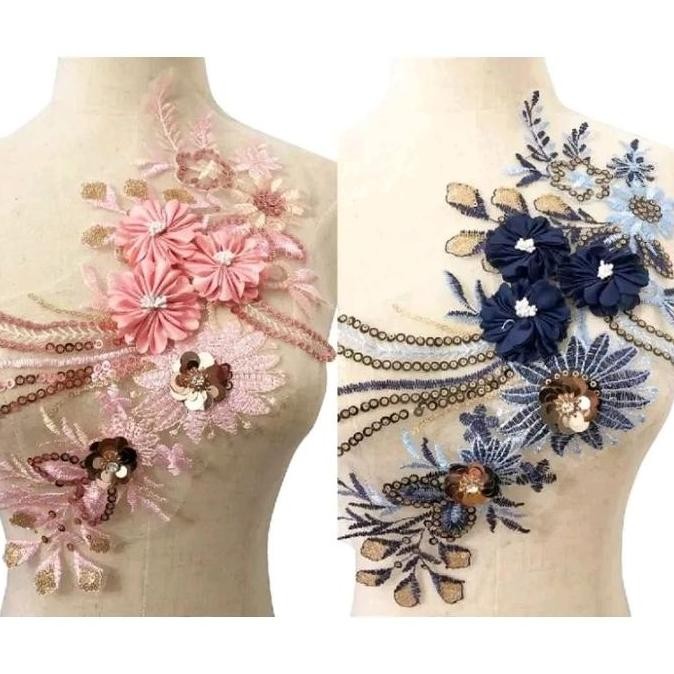 =+=+=+] lace bordir bunga 3d import