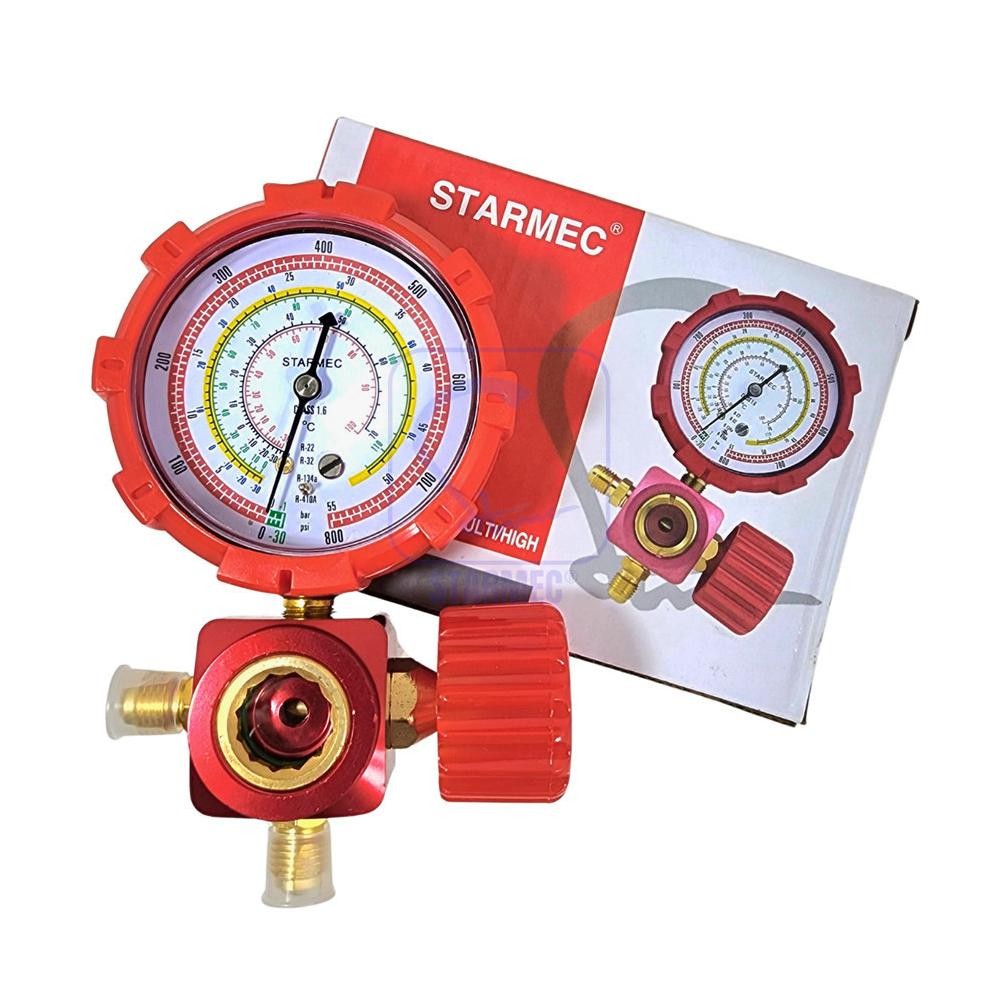 Manifold AC Single R32 R410a R22 Sightglass (Knob Plastik) High