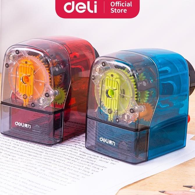 

Deli Rautan Putar Pensil Transparan 8mm Pisau ekstra tajam ER10800 KS