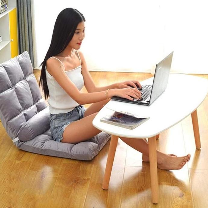 KURSI LIPAT SANTAI LESEHAN SANDARAN SOFA + BANTAL - BEAN BAG KURSI SOFA MALAS DENGAN BANTAL