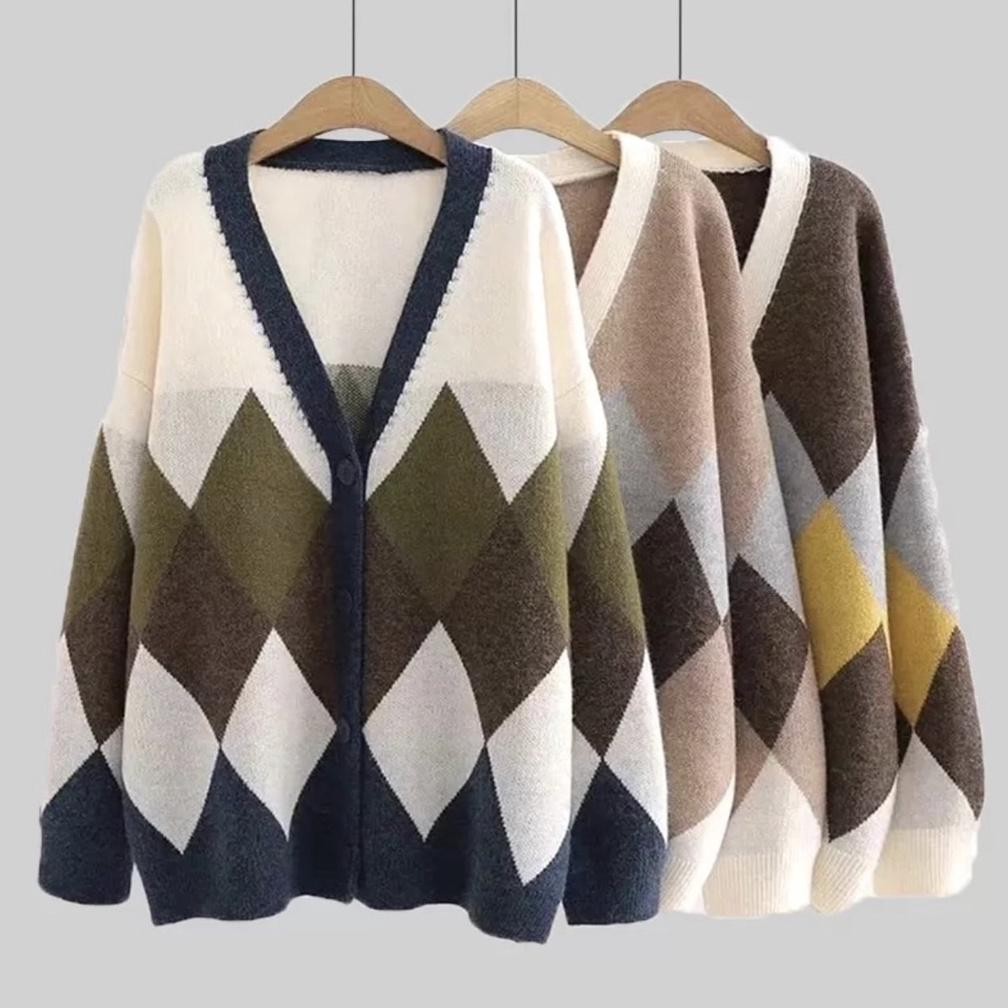 Cardigan Rajut Wanita Oversize Premium / Cardigan Rajut Wanita Faakhira Oversize / Cardigan Rajut Mo