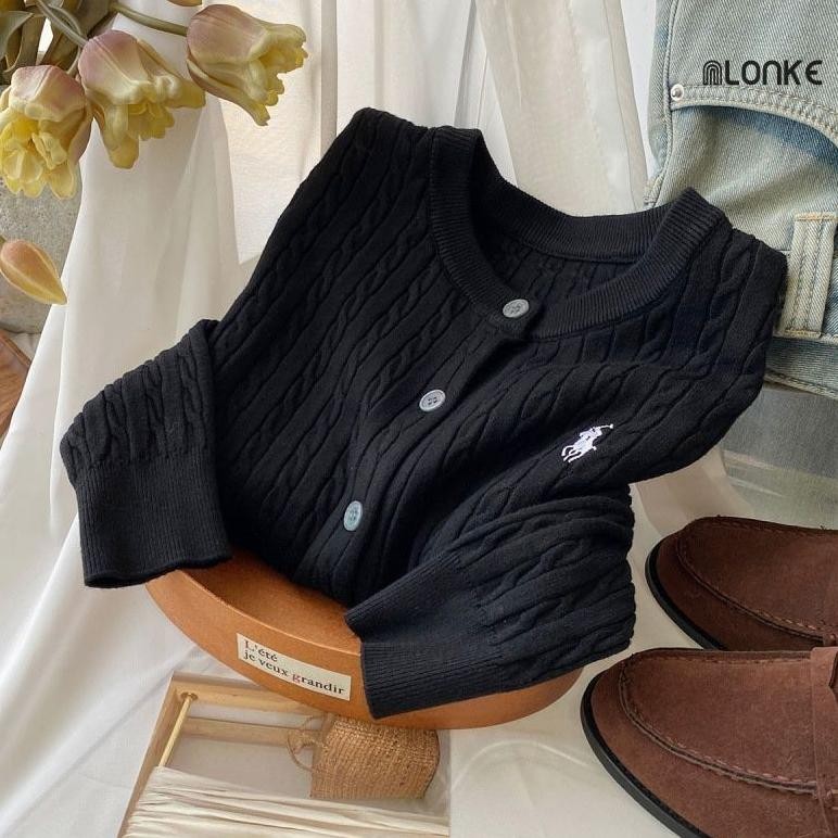 Cardigan Rajut Crop Polos Sweater Cardigan Rajut Korea Knit Cardigan Lengan Panjang